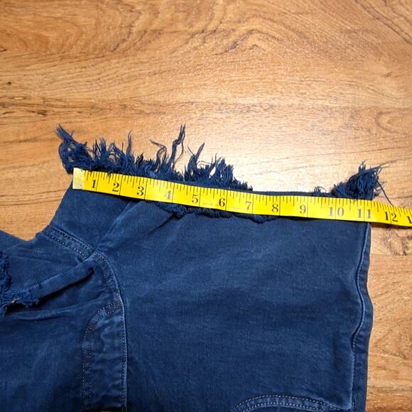 Vintage Marithe Francois Girbaud Denim Shorts Frayed Hem Blue 90s Womens 29 - Picture 9 of 10